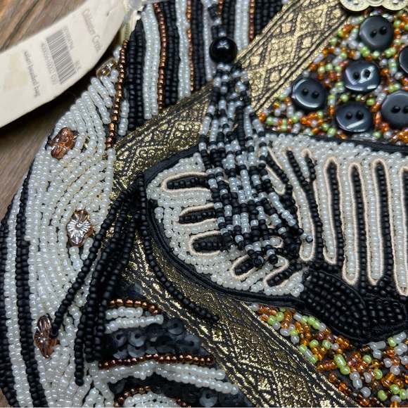 New ~ Coldwater Creek Safari Beaded Bag - Picture 7 of 13